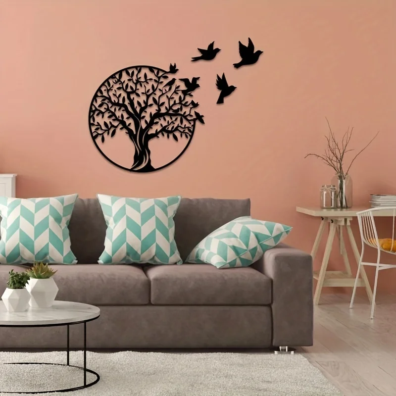 Art Craft Tree - CIFbuy Art Tree Of Life ตกแต่งลานกลางแจ้งงานฝีมือโลหะผนังตกแต่งโลโก้ครบรอบ