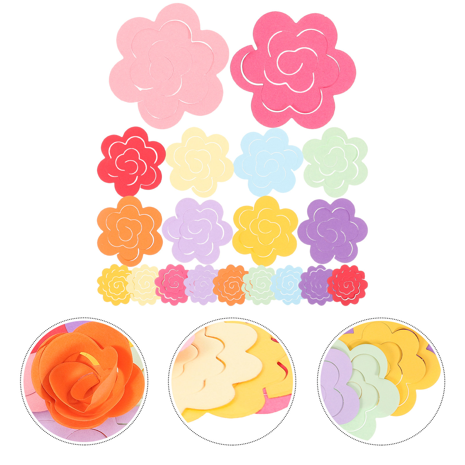 Quilling Paper Strips - ชุดกระดาษแฟนซี 1 ชุด สำหรับทำดอกกุหลาบโอริกามิ งานควิลลิ่ง พับกระดาษ