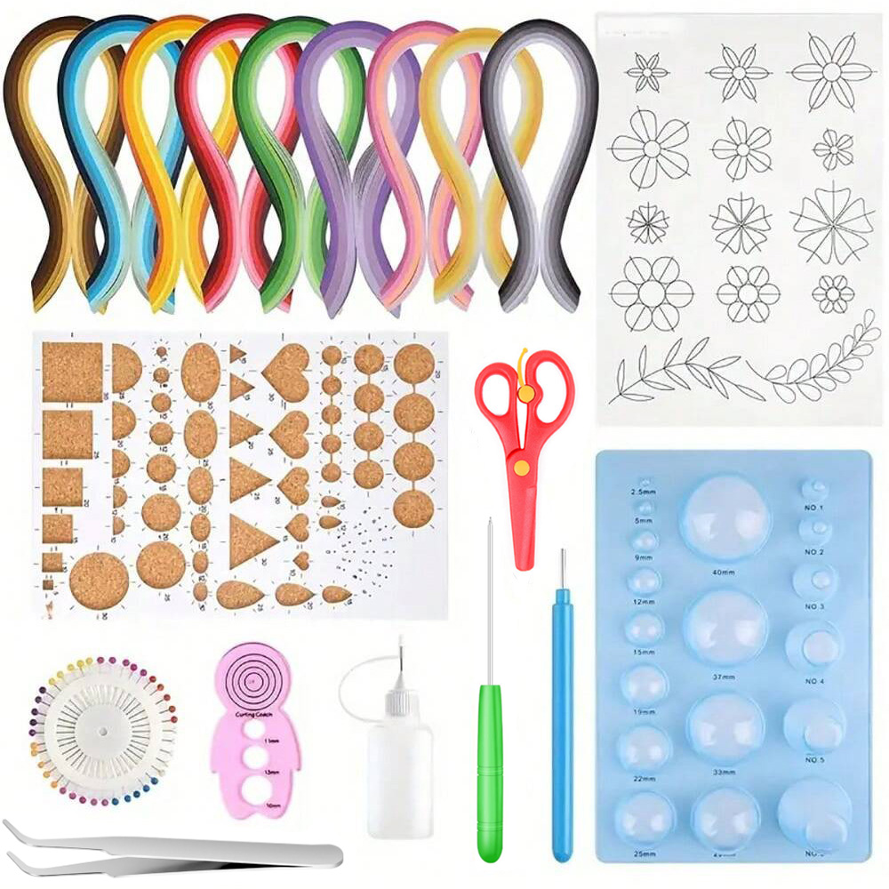 Quilling Paper Strips - แถบกระดาษ13/19ชิ้นชุดกล่องเครื่องมือม้วนเป็นแถบสีสัน900แถบสำหรับตกแต่งสมุดภาพของขวัญคริสต์มาสผู้เริ่มต้นงานฝีมือแบบทำมือแบบทำมือ DIY