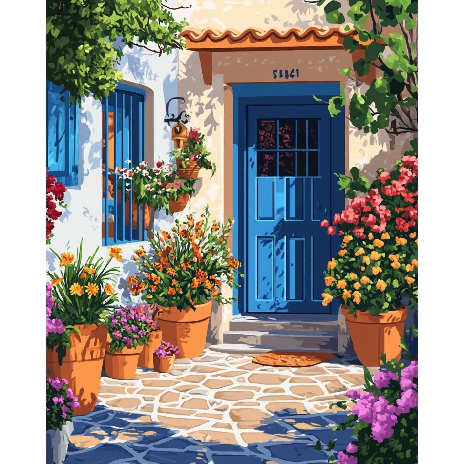 Art Craft Ideas For Adults - ชุดภาพวาดเพชร RUOPOTY The Blue Door สำหรับผู้ใหญ่
