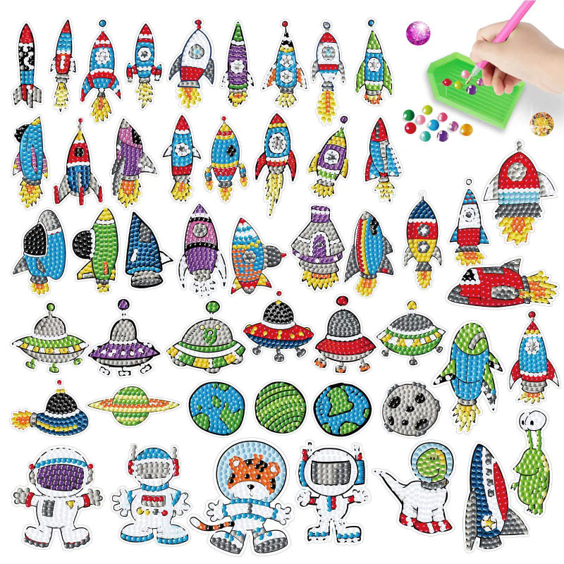 Art And Craft Rocket - Space Diamond Art Kit สําหรับเด็ก DIY