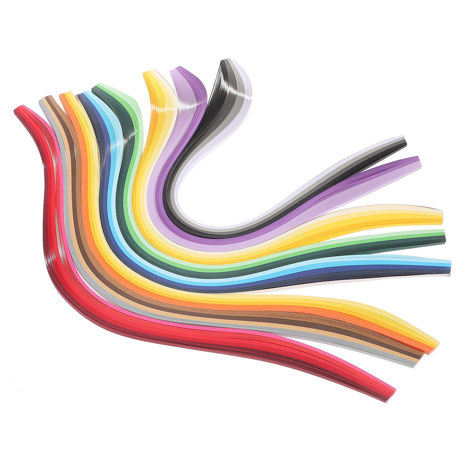 Quilling Paper Strips - ชุดอุปกรณ์งานฝีมือ DIY แถบกระดาษหลากสีแบบไล่เฉดสี 8 ถุง สำหรับทำดอกไม้แฮนด์เมด