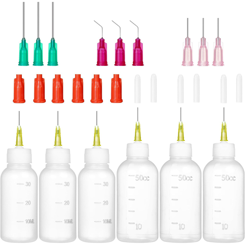 Craft Art Set - ชุดขวดบีบปลายเข็มแบบแม่นยำ 6 ชิ้น (30 มล. และ