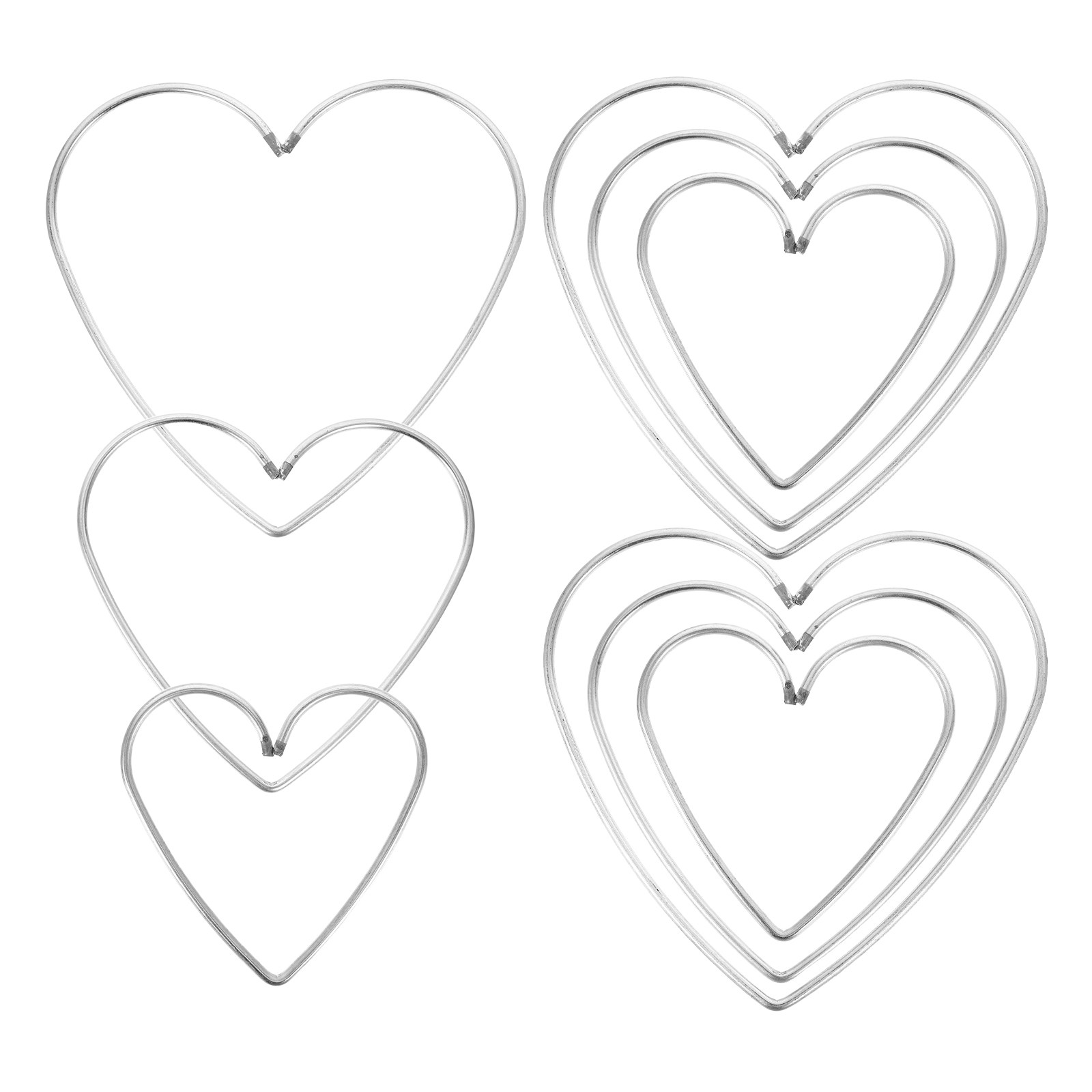 Craft Art Set - ชุดวงแหวนโลหะดรีมแคชเชอร์ 9 ชิ้น รูปหัวใจ สำหรับงานฝีมือ DIY