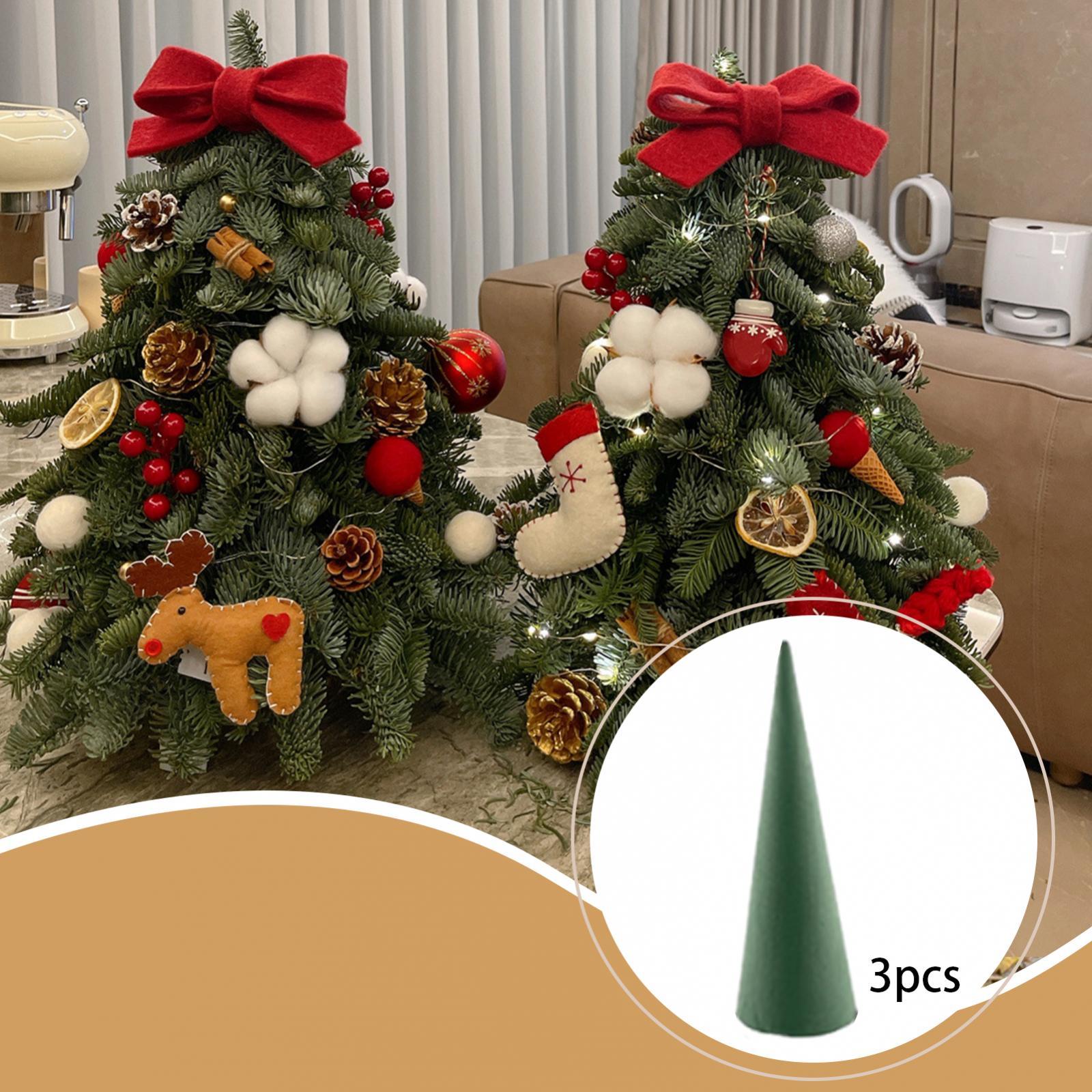 Art Craft Tree - ต้นคริสต์มาสทรงกรวยลายดอกไม้ อเนกประสงค์ พกพาสะดวก สำหรับตกแต่งเทศกาลวันหยุด งานประดิษฐ์ ตกแต่งคริสต์มาส