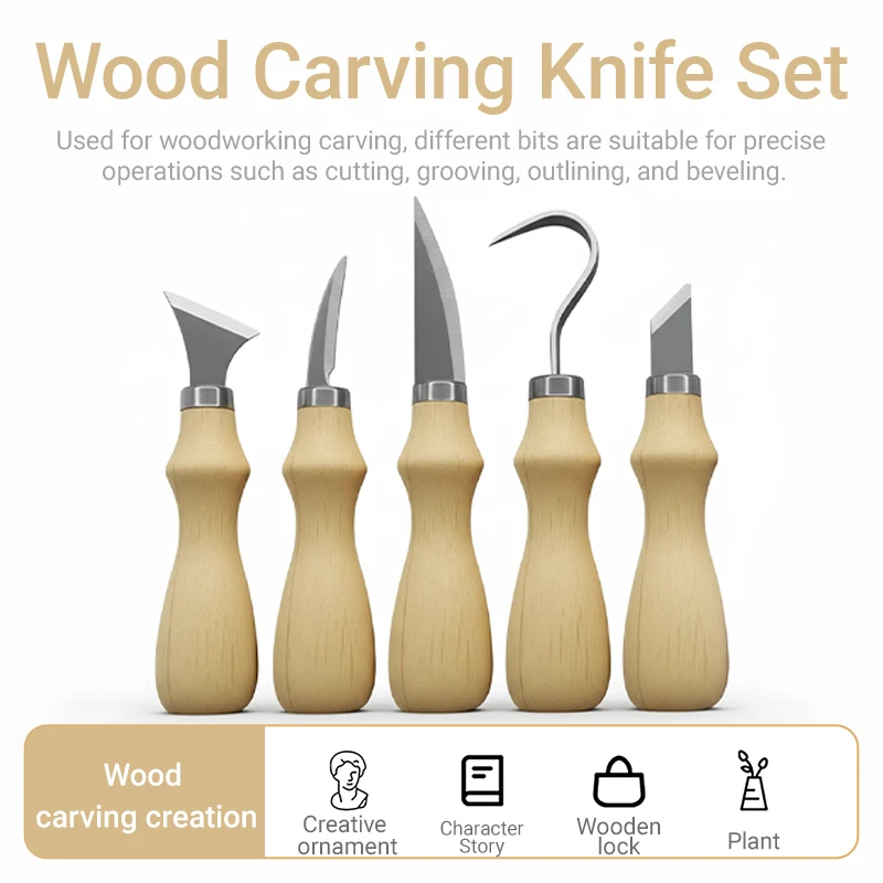ชุดเครื่องมือแกะสลักไม้ 5 ชิ้น - Craft Art Set บทวิจารณ์และราคา
