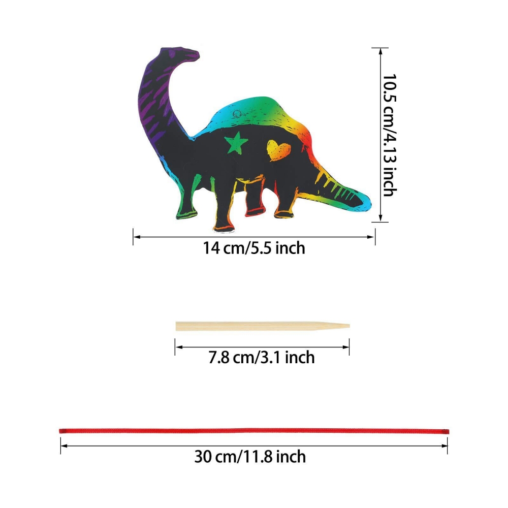 ภาพระบายสีขูดได้ลายการ์ตูนไดโน - Art Craft Dinosaur บทวิจารณ์และราคา