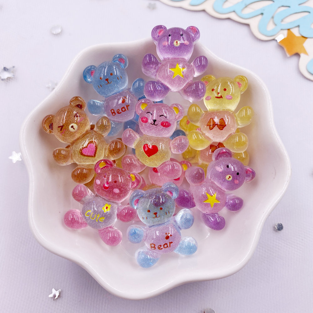 20 ชิ้นเรซิ่น Glitter Kawaii ส - Tv Art And Craft บทวิจารณ์และราคา