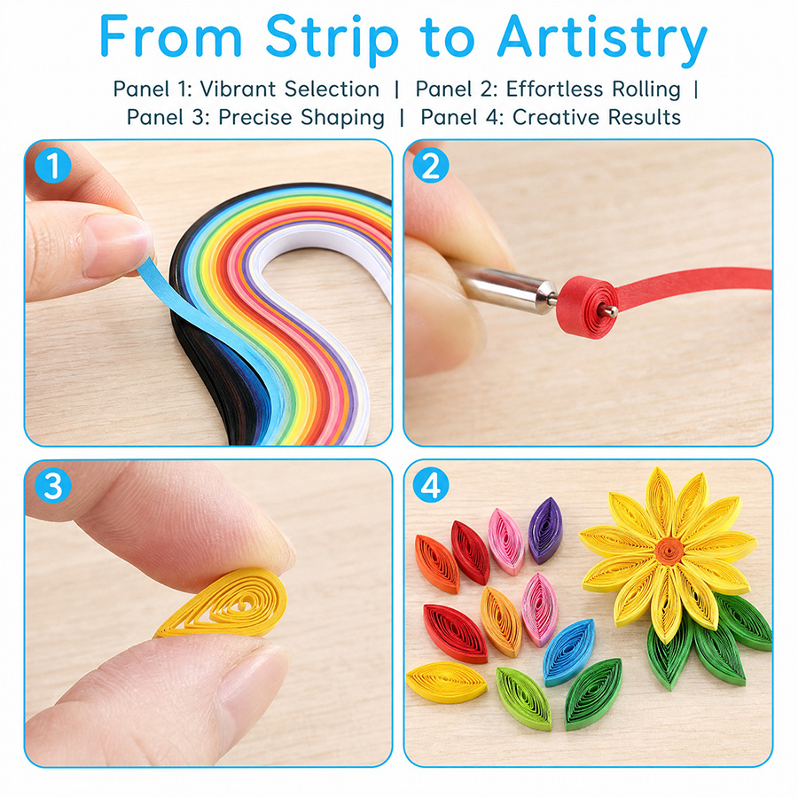 กระดาษควิลลิ่ง 36 สี 260 แผ่น  - Quilling Paper Strips บทวิจารณ์และราคา