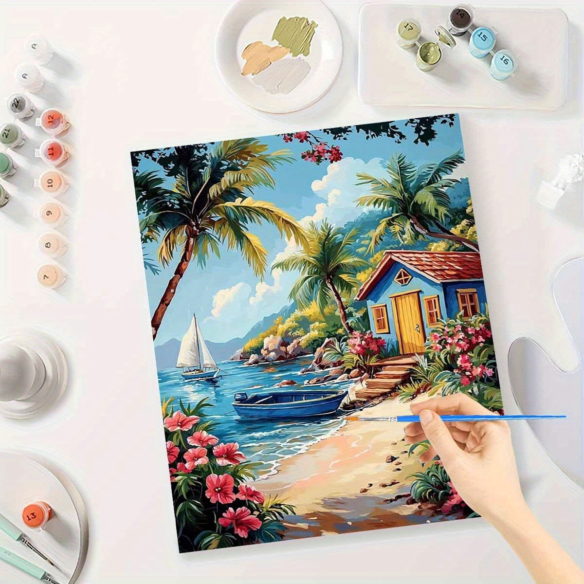 ชุดระบายสีตามตัวเลขสำหรับผู้ให - Tv Art And Craft บทวิจารณ์และราคา