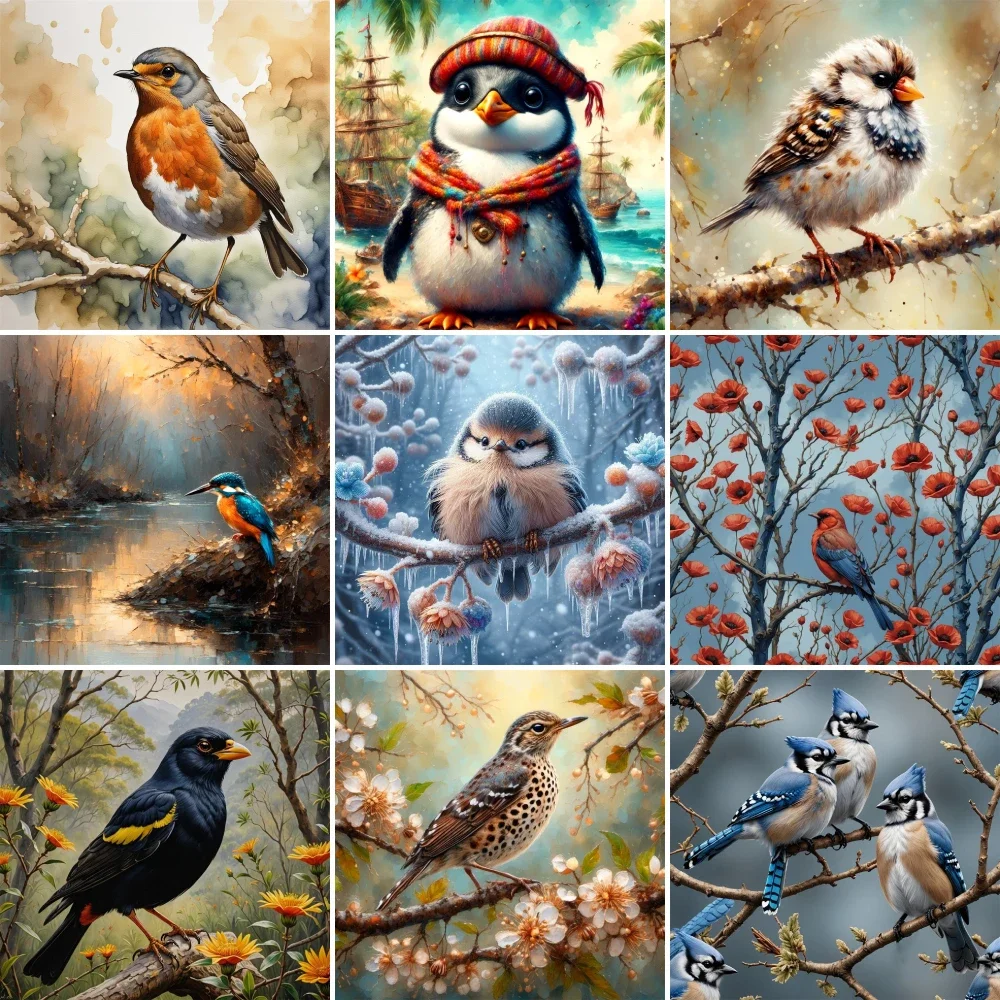 ภาพวาดนกเพนกวิน นกนางแอ่น ภาพร - Art Craft Ideas For Adults บทวิจารณ์และราคา