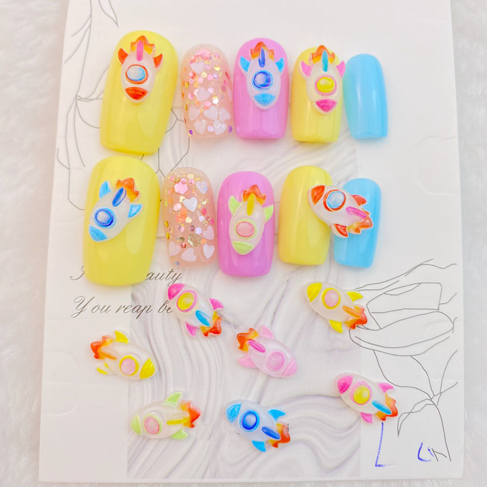 50 ชิ้นใหม่ผสมเล็บเรซิ่น Littl - Art And Craft Rocket บทวิจารณ์และราคา