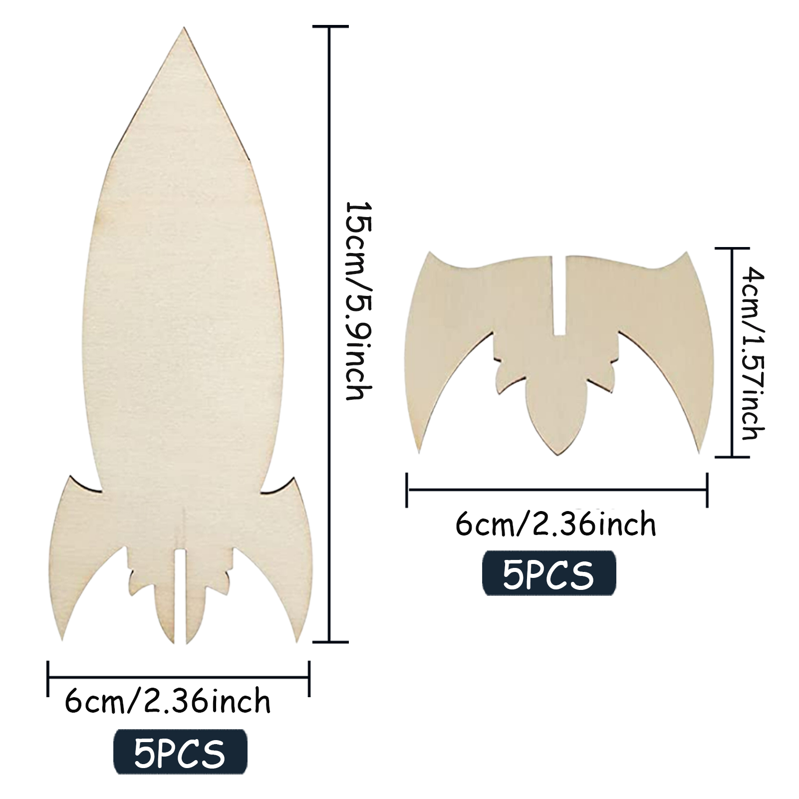 5 ชิ้น/10 ชิ้นจรวดไม้ DIY งานฝ - Art And Craft Rocket บทวิจารณ์และราคา