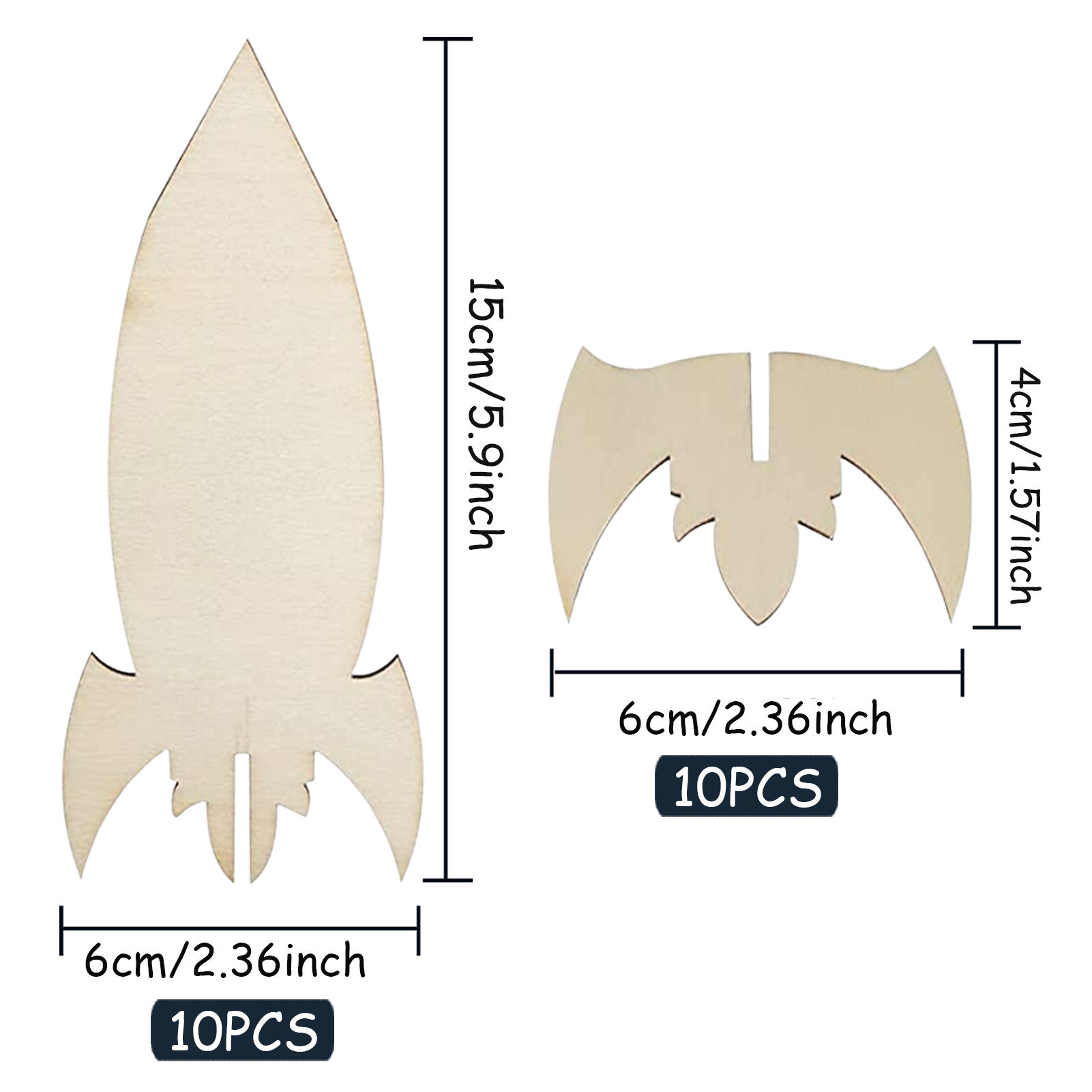 5 ชิ้น/10 ชิ้นจรวดไม้ DIY งานฝ - Art And Craft Rocket บทวิจารณ์และราคา