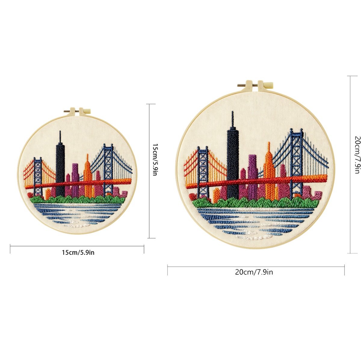 ชุดอุปกรณ์ปักผ้า DIY ลายวิวทิว - Art And Craft New York บทวิจารณ์และราคา