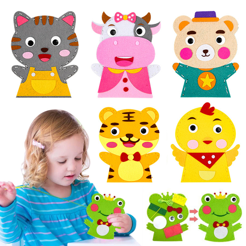น่ารักการ์ตูนสัตว์หุ่นมือเด็ก  - Art Craft 6 Year Old บทวิจารณ์และราคา