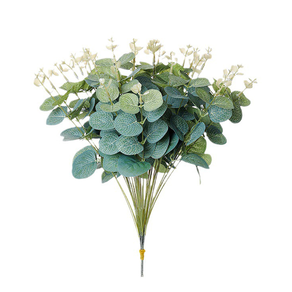20PCS พืชปลอมผ้าไหม Eucalyptus - Art Craft Christmas บทวิจารณ์และราคา