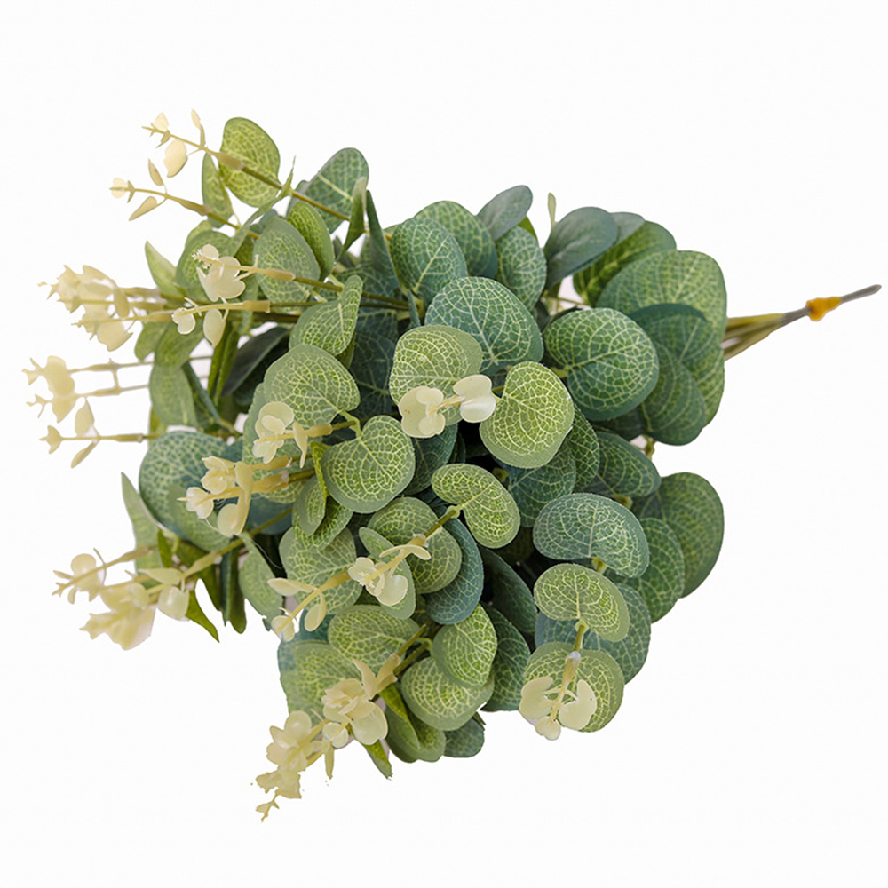 20PCS พืชปลอมผ้าไหม Eucalyptus - Art Craft Christmas บทวิจารณ์และราคา