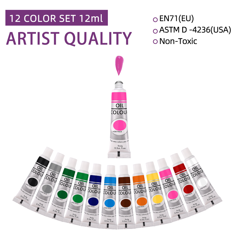ชุดสีน้ำมัน12สี9มล. หลอดอุปกรณ - Art Craft 6 Year Old บทวิจารณ์และราคา