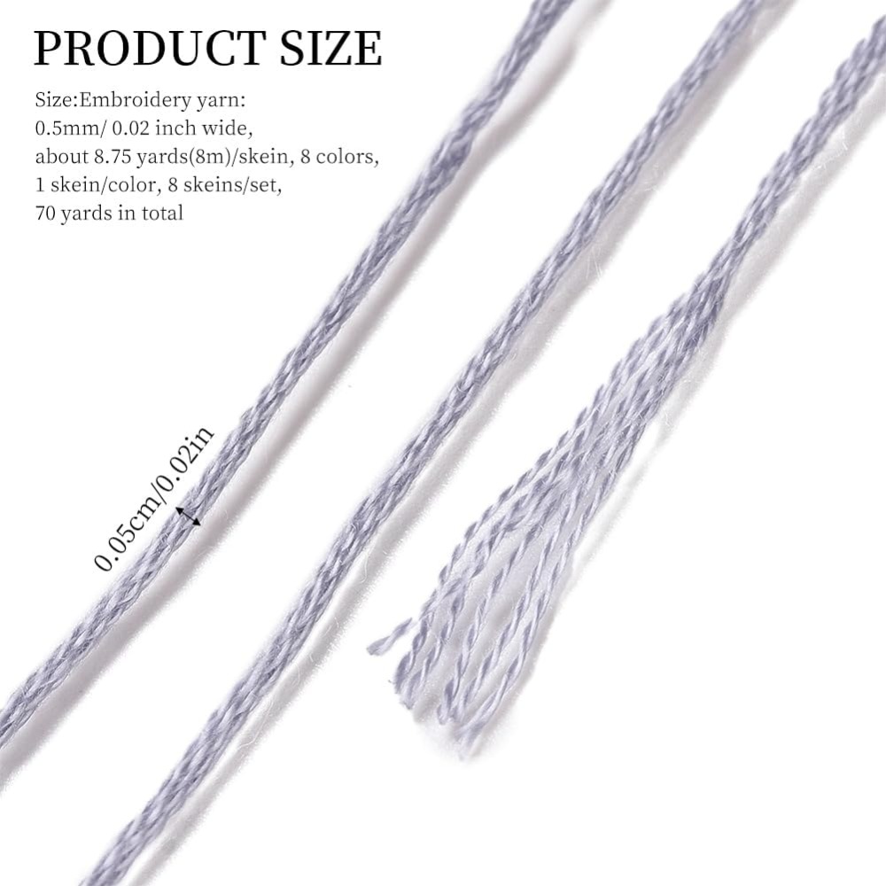 8 Skeins 70 หลาสีเทาสร้อยข้อมื - Artwork Craft บทวิจารณ์และราคา
