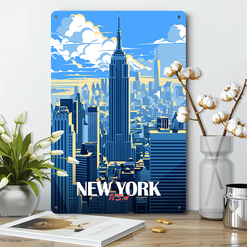 งานศิลปะติดผนังโลหะรูปภาพทิวทั - Art And Craft New York บทวิจารณ์และราคา