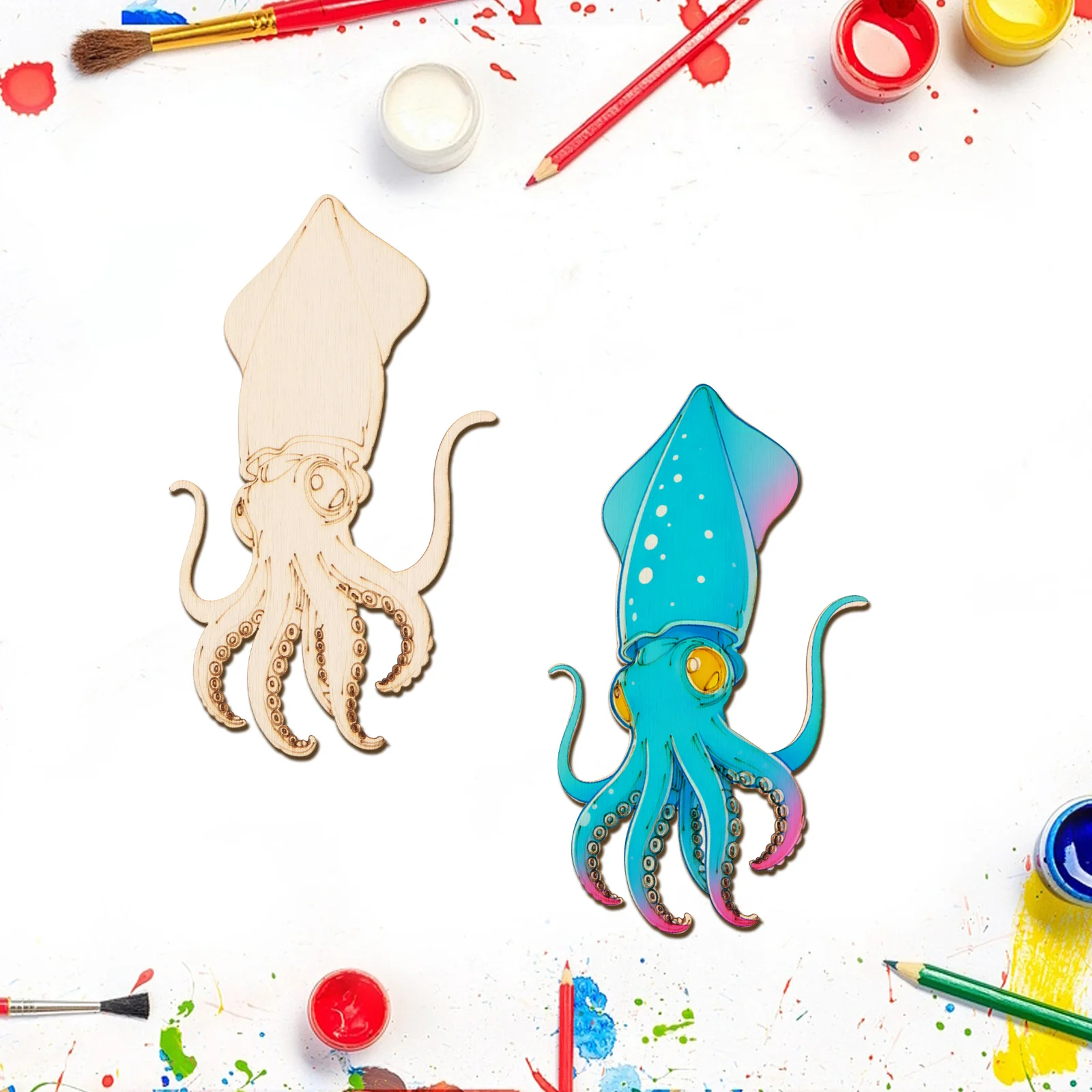 ชุดงานฝีมือไม้รูปปลาหมึกยักษ์  - Craft Art Set บทวิจารณ์และราคา