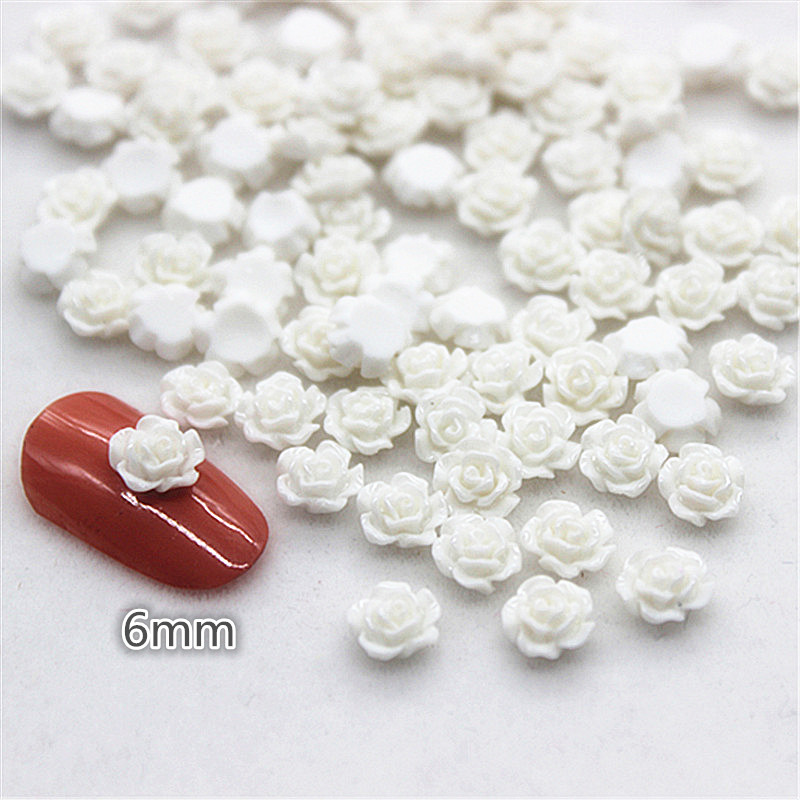 100pcs 6mm เรซิ่น MINI Rose ดอ - Art Craft New Year บทวิจารณ์และราคา