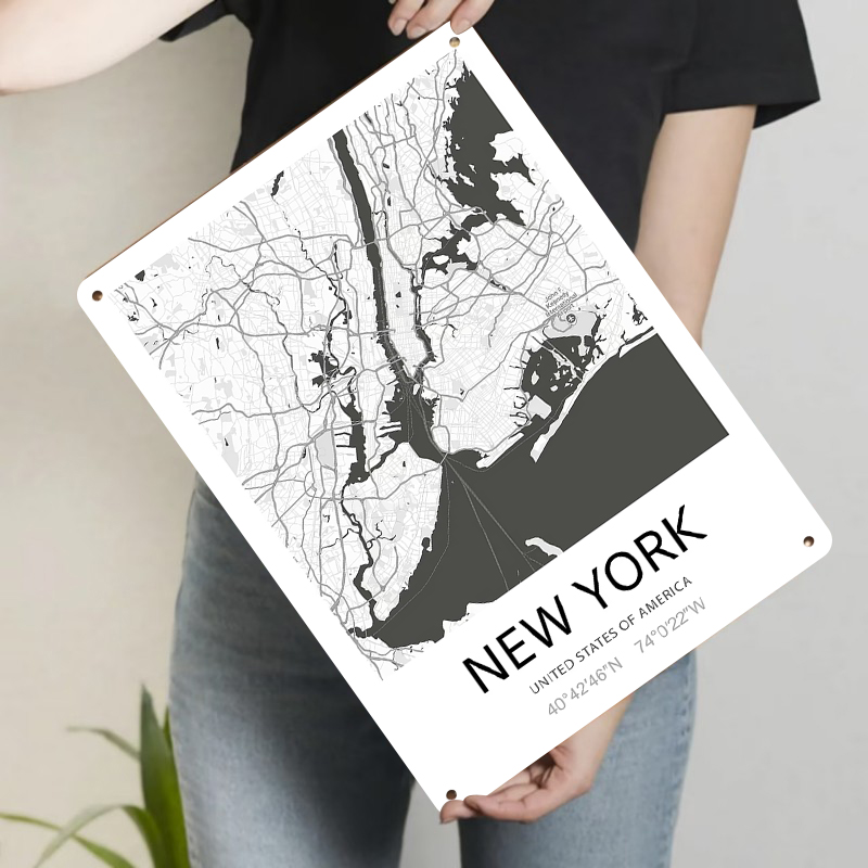 แผนที่เมืองนิวยอร์ก งานศิลปะโล - Art And Craft New York บทวิจารณ์และราคา