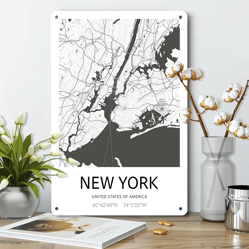 แผนที่เมืองนิวยอร์ก งานศิลปะโล - Art And Craft New York บทวิจารณ์และราคา