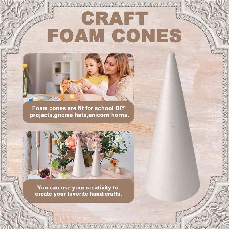 กรวยโฟม 24 ชิ้น สำหรับงานศิลปะ - Art Craft Tree บทวิจารณ์และราคา