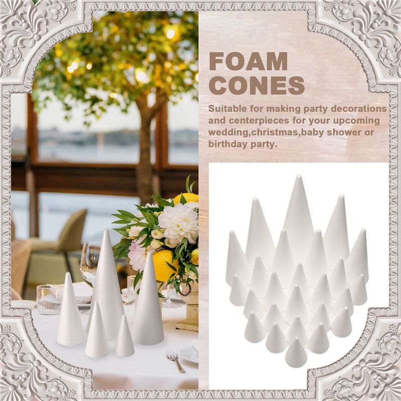 กรวยโฟม 24 ชิ้น สำหรับงานศิลปะ - Art Craft Tree บทวิจารณ์และราคา