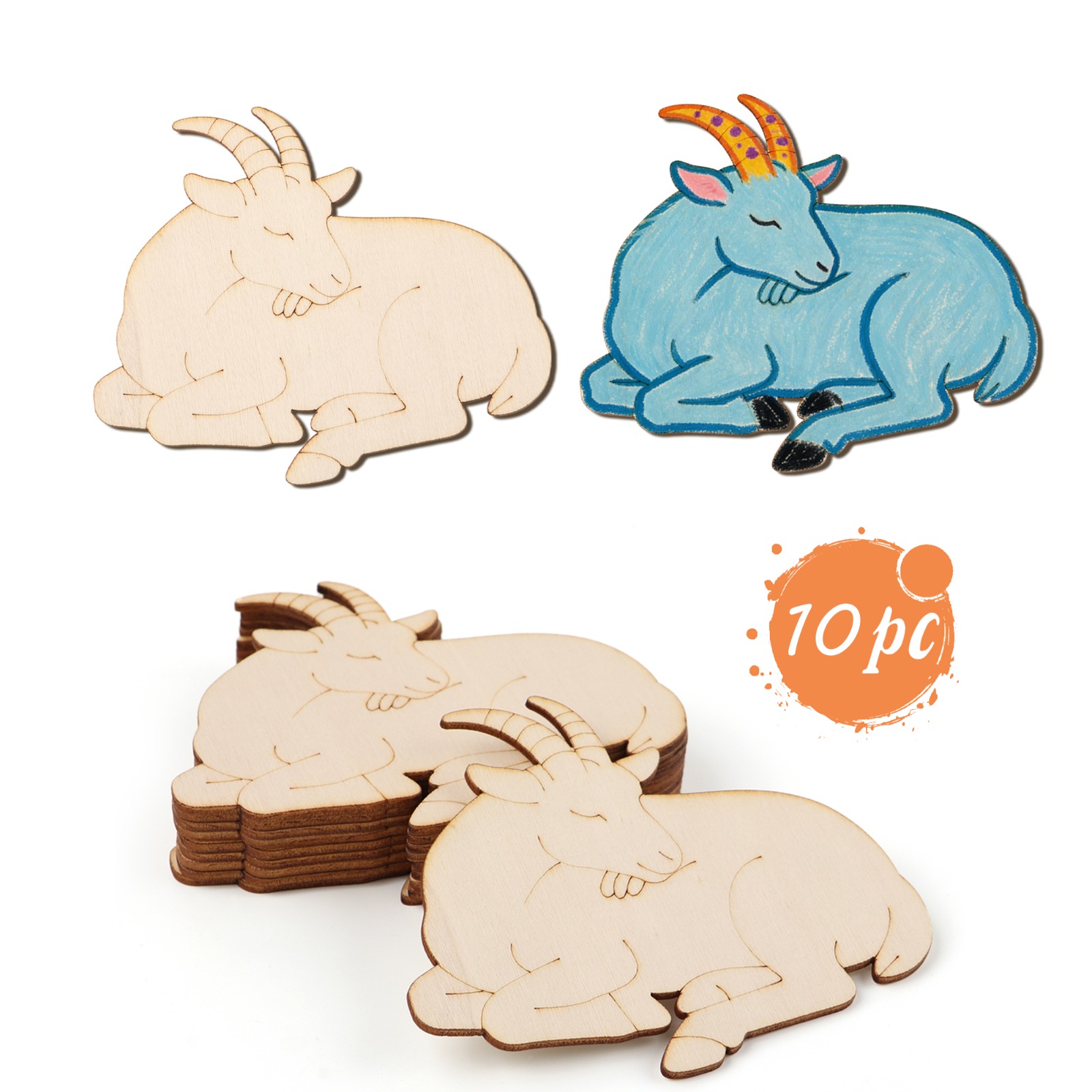 ชุดงานฝีมือไม้แกะสลักรูปแกะ 10 - Craft Art Set บทวิจารณ์และราคา
