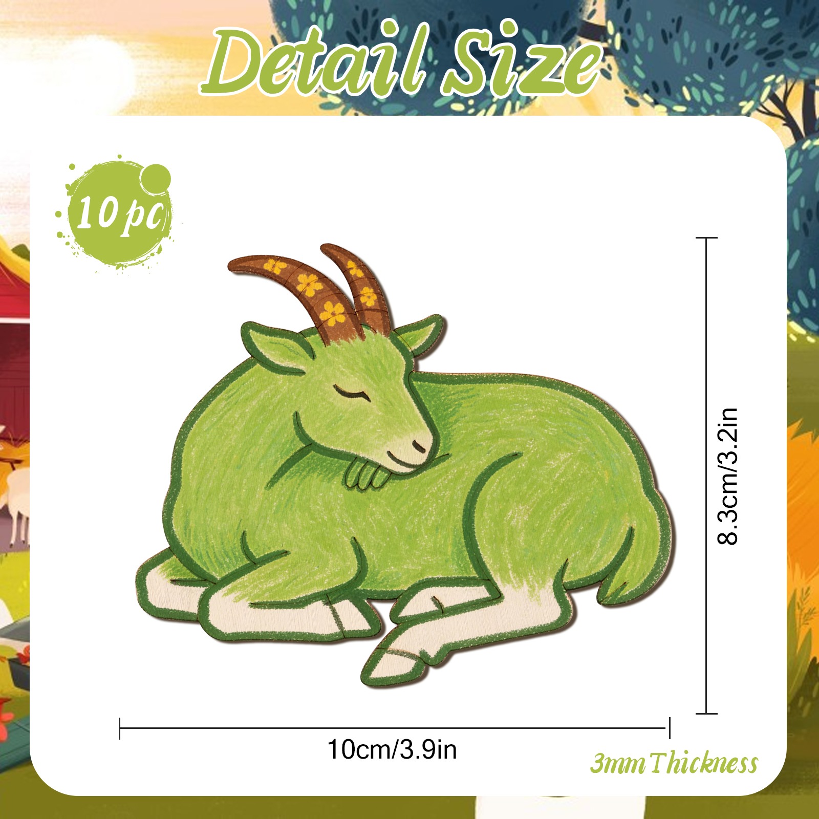ชุดงานฝีมือไม้แกะสลักรูปแกะ 10 - Craft Art Set บทวิจารณ์และราคา