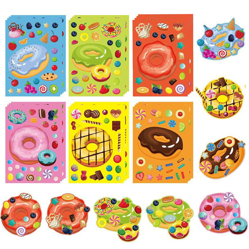 สติกเกอร์โดนัททำหน้าตัวละครสำห - Art Craft 6 Year Old บทวิจารณ์และราคา