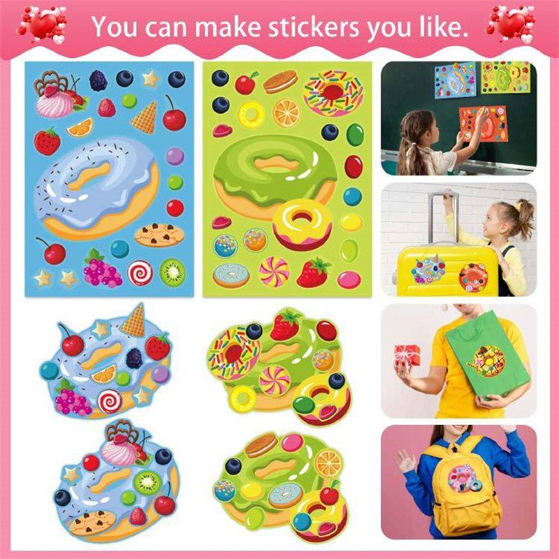 สติกเกอร์โดนัททำหน้าตัวละครสำห - Art Craft 6 Year Old บทวิจารณ์และราคา
